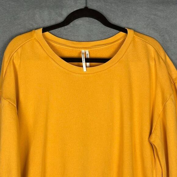 Anthropologie Top Womens Extra Large Gold Sweatshirt Comfort Stretch Boho - Picture 2 of 13